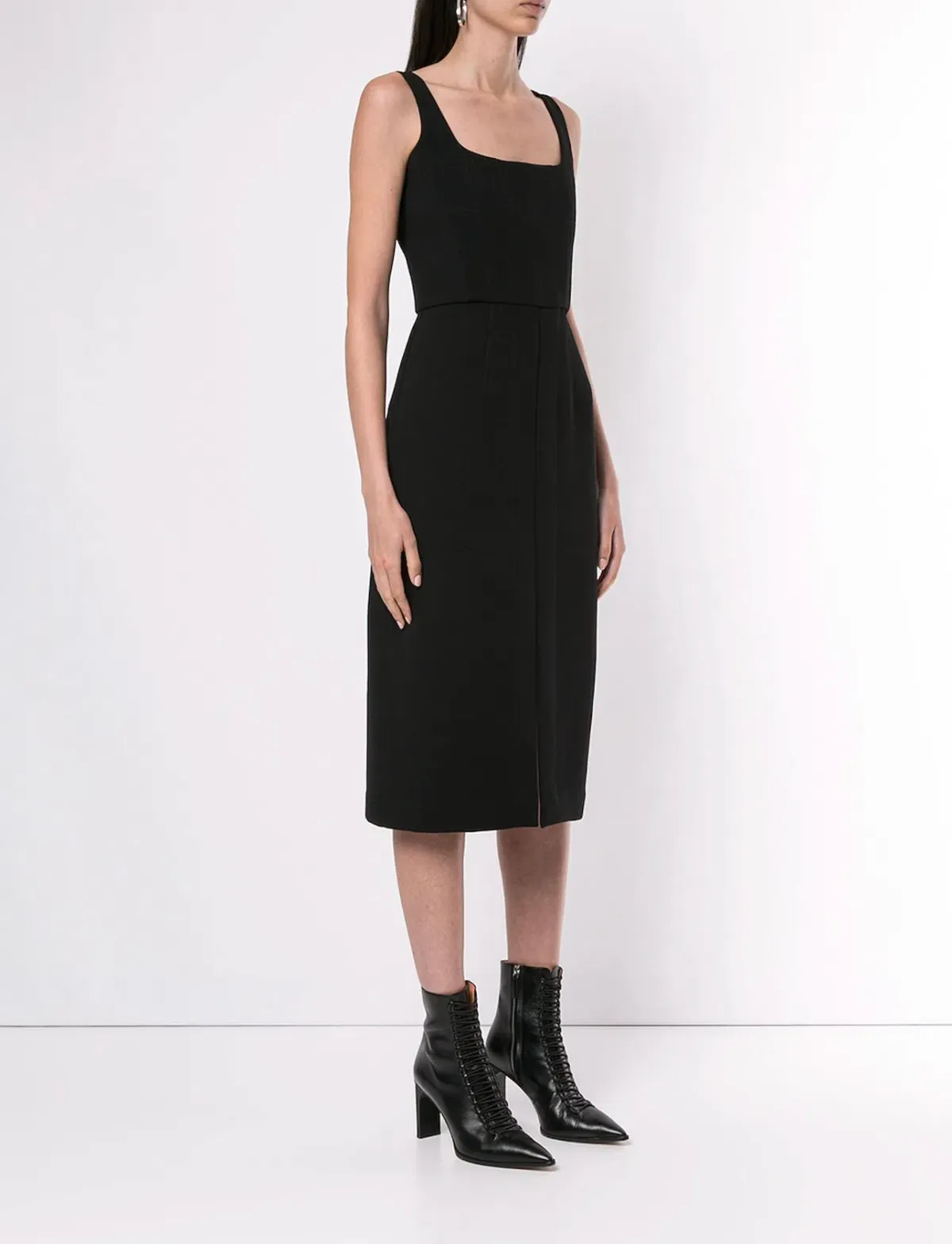 Dion Lee Black Fitted Corset Dress Size 10 - Image 4