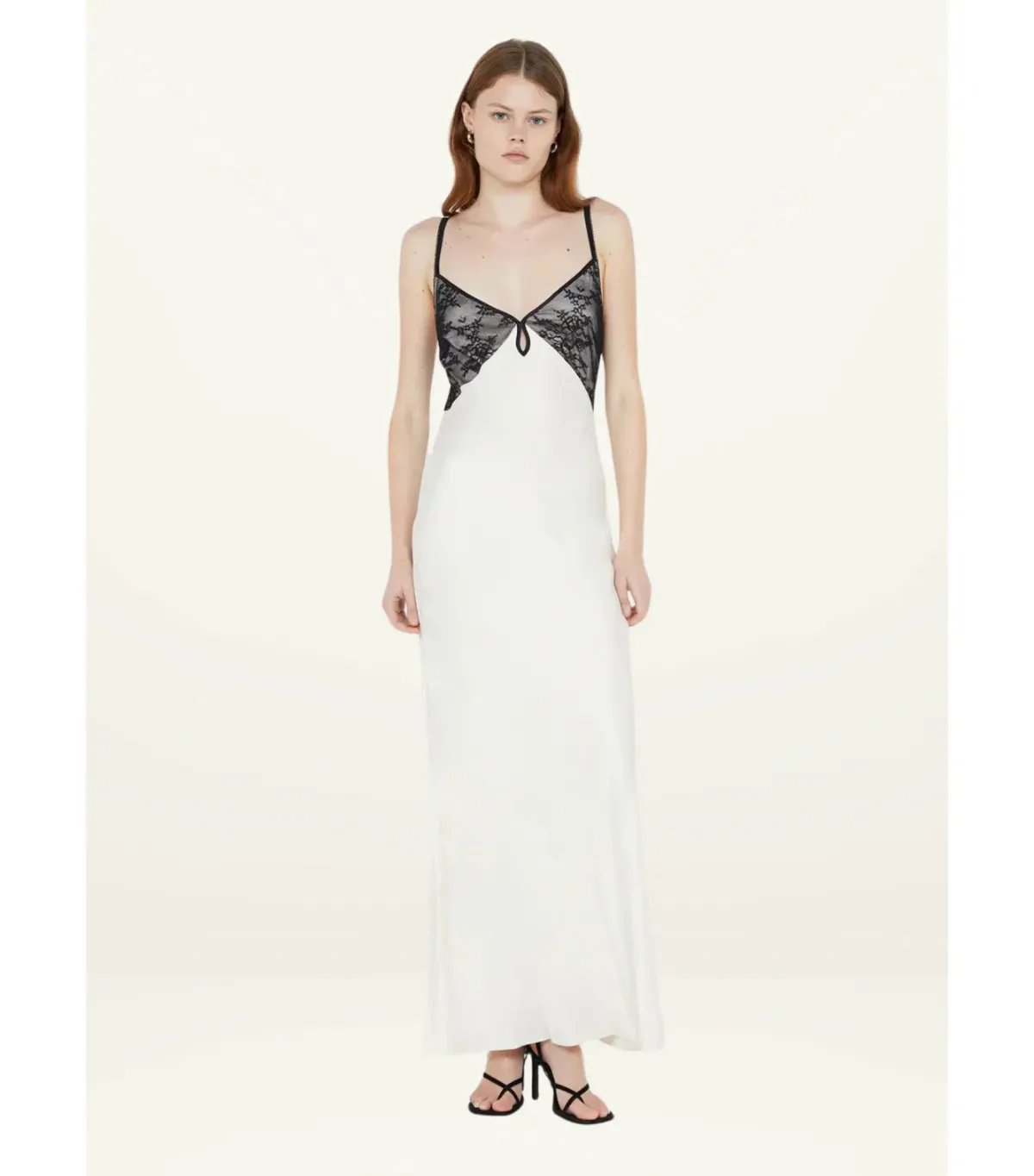Bec & Bridge Tereza Keyhole Maxi Dress Ivory/Black Size AU 8 - Image 1