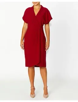 Anthea Crawford KATIA WRAP DRESS Red Size 18 for rent on The Volte - image 1