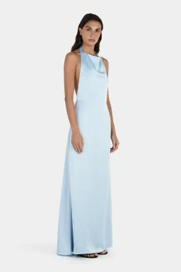 Hansen And Gretel Petra Satin Backless Gown Sky Blue Size 10 for rent on The Volte - image 3