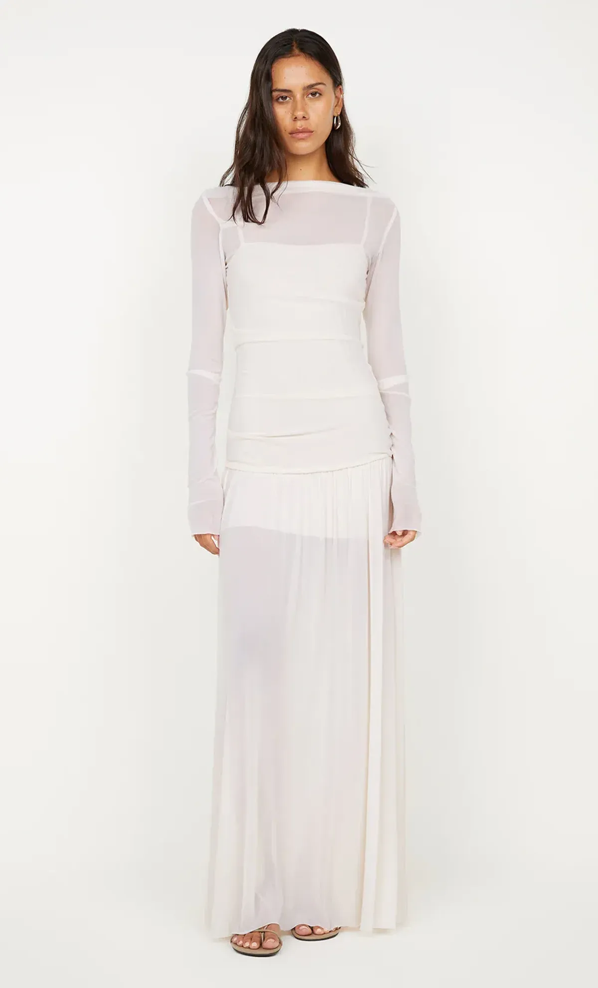 Bec & Bridge Blaine Long Sleeve Maxi Dress Butter Cream - Image 2
