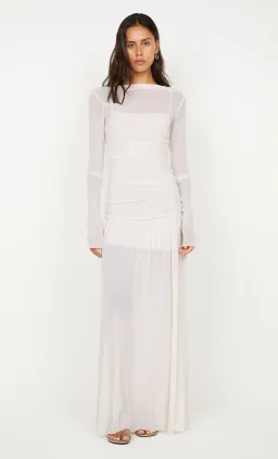 Bec & Bridge Blaine Long Sleeve Maxi Dress Butter Cream for rent on The Volte - image 2