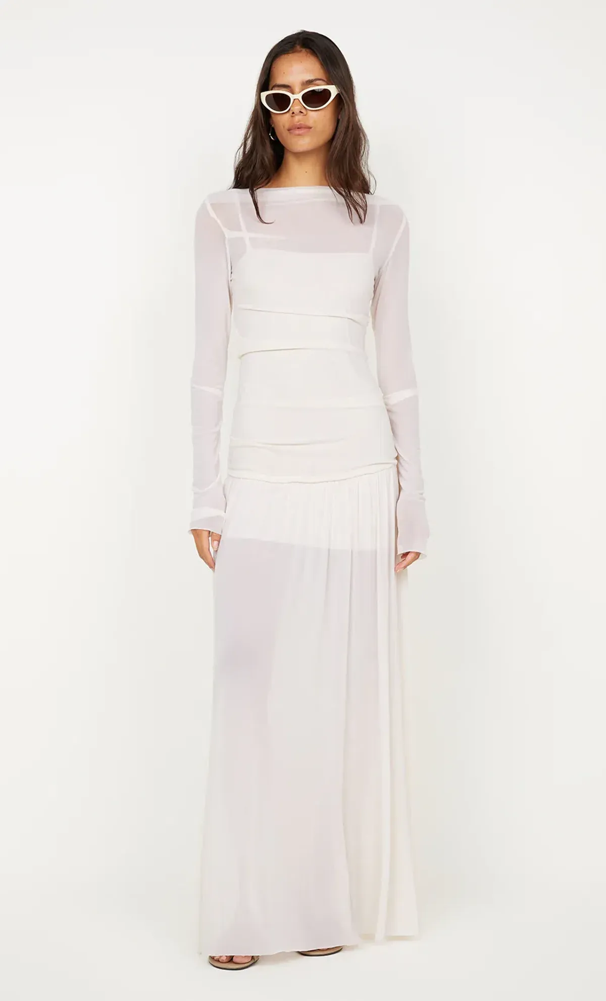 Bec & Bridge Blaine Long Sleeve Maxi Dress Butter Cream - Image 1