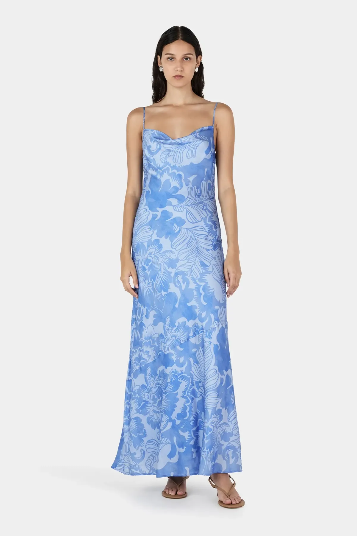 Hansen And Gretel Florencia Midi Dress Crush Blue Size 8 - Image 5