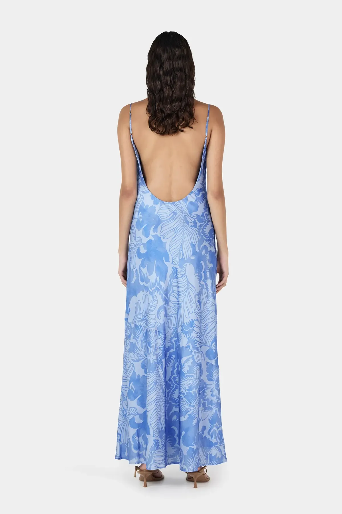 Hansen And Gretel Florencia Midi Dress Crush Blue Size 8 - Image 3