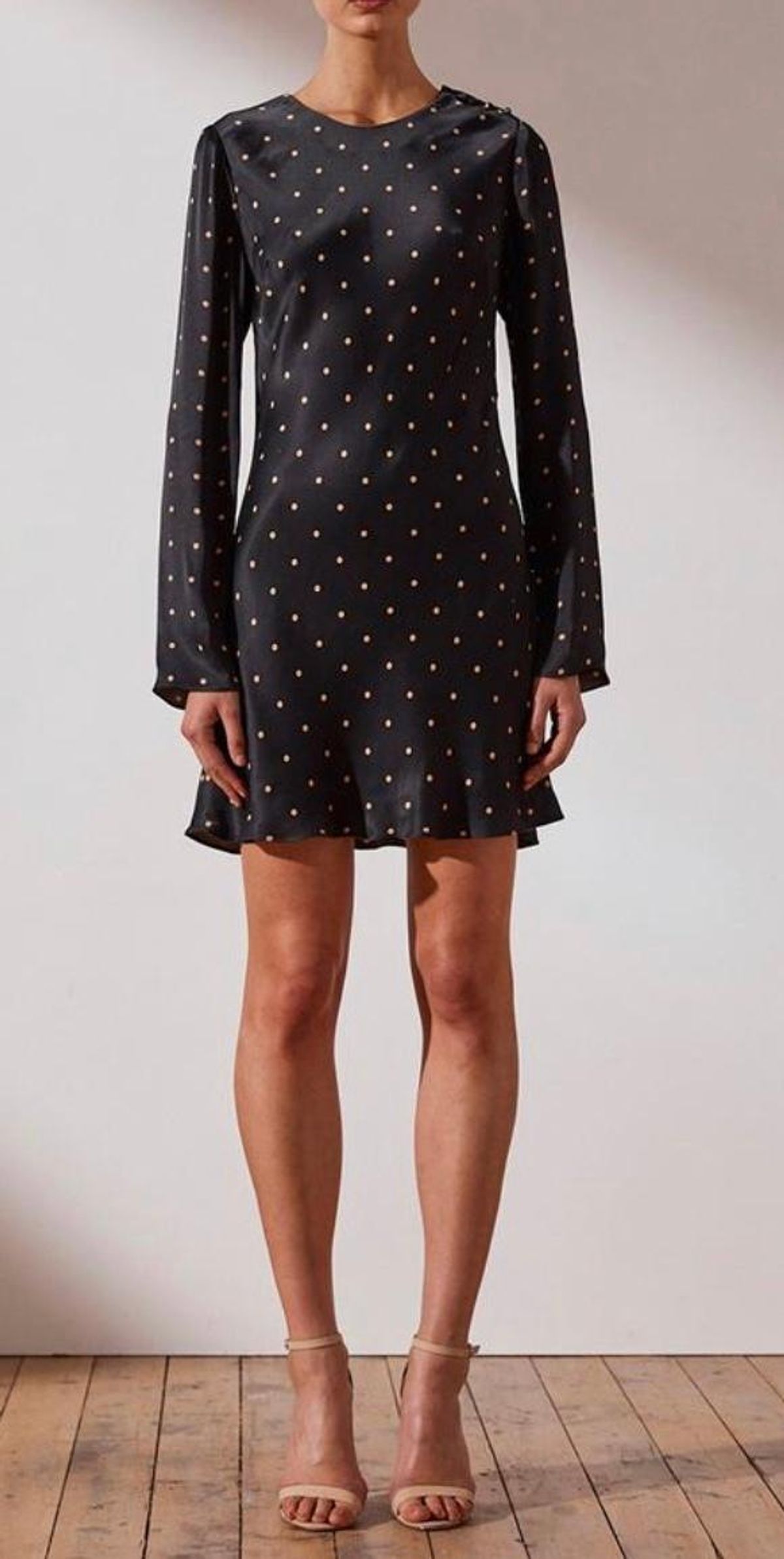 O'Dell L/S Bias Mini Dress - Midnight - Image 3