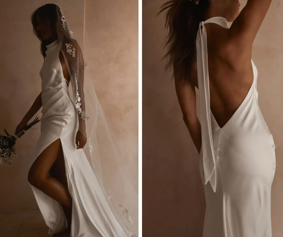 GRACE LOVES LACE Goldie Halter-neck Wedding Dress / Bridal Gown Size XL for rent on The Volte - main image