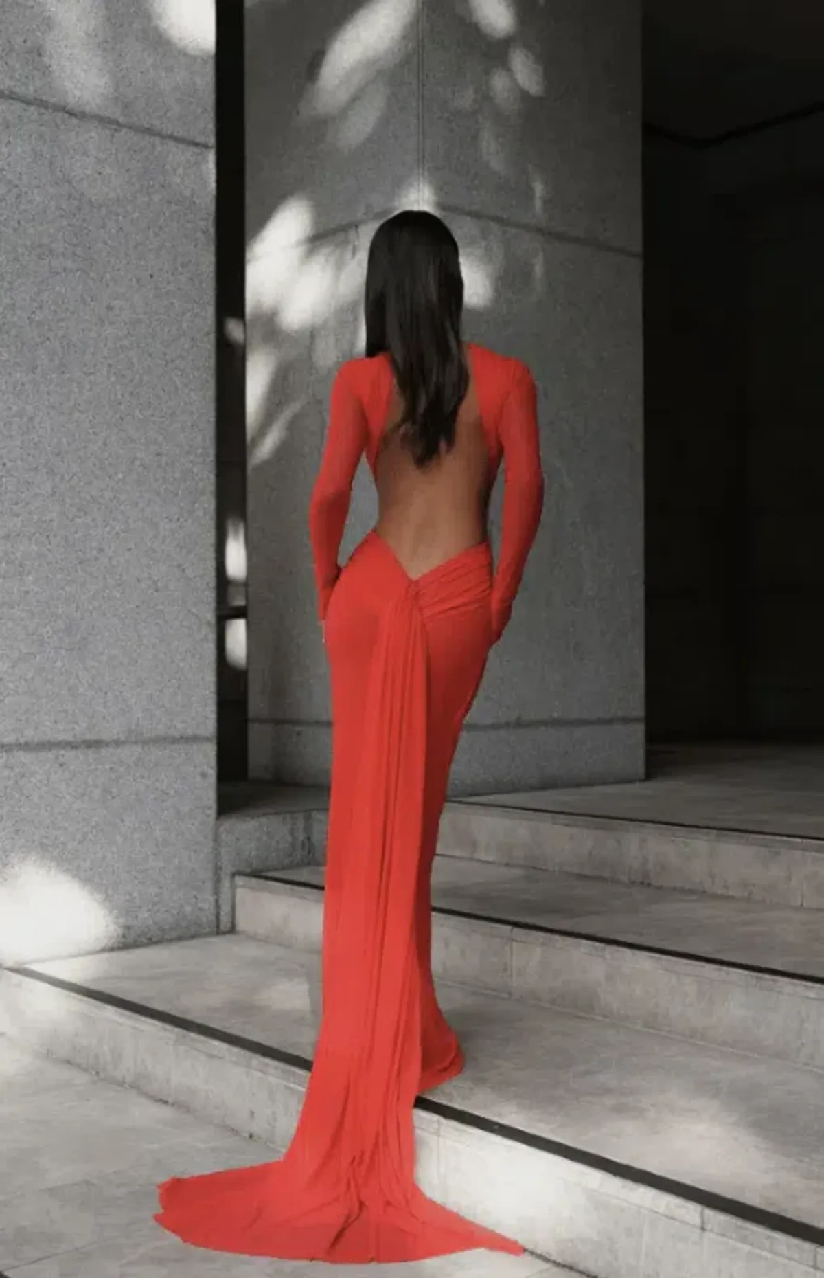 Effie Kats Monaco Gown Red Size 8/S - Image 2