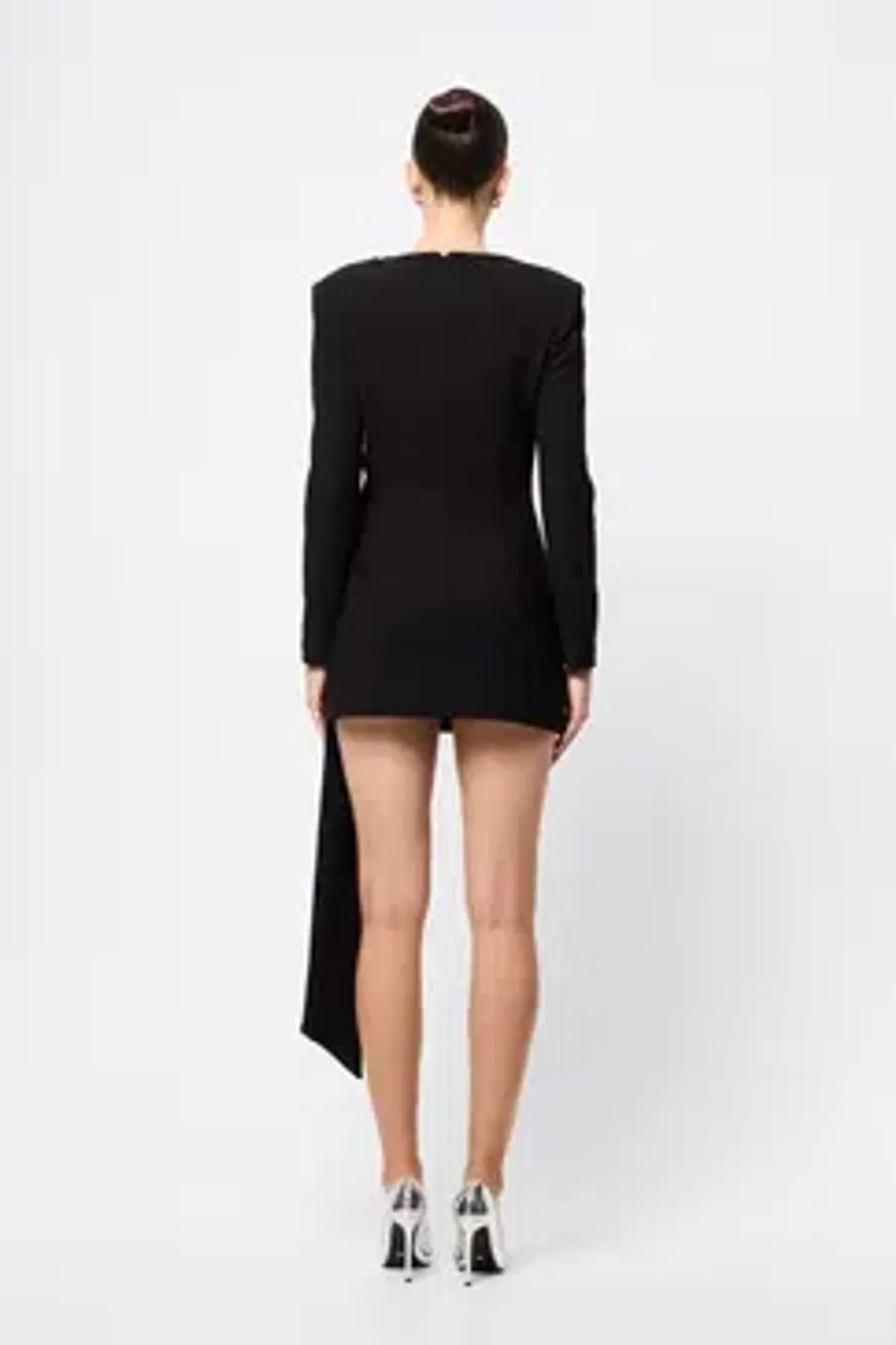 MOSSMAN SENSE OF MYSTERY DRAPED MINI / BLACK / SIZE 8 - Image 4