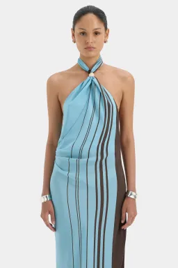Sir Rioja Halter Scarf Maxi Dress size 8 for rent on The Volte - image 3