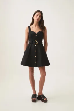 Aje Clay Belted Mini Dress / Black / Size 14 for rent on The Volte - image 1