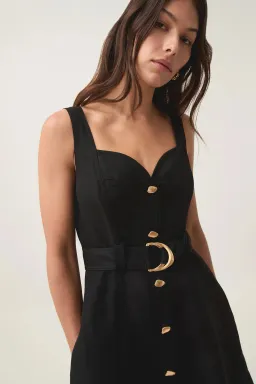 Aje Clay Belted Mini Dress / Black / Size 14 for rent on The Volte - image 3