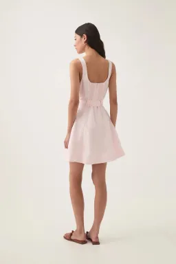 Aje Clay Belted Mini Dress / Pastel Pink / Size 16 for rent on The Volte - image 4