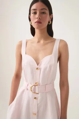 Aje Clay Belted Mini Dress / Pastel Pink / Size 16 for rent on The Volte - image 3