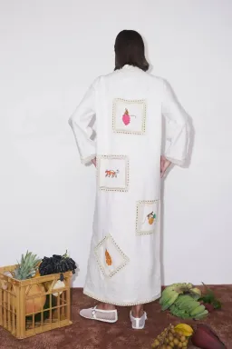 Alémais Teddy embroidered shirt dress for rent on The Volte - image 2