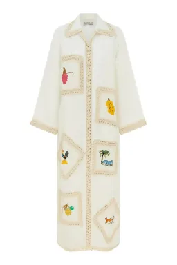 Alémais Teddy embroidered shirt dress for rent on The Volte - image 1