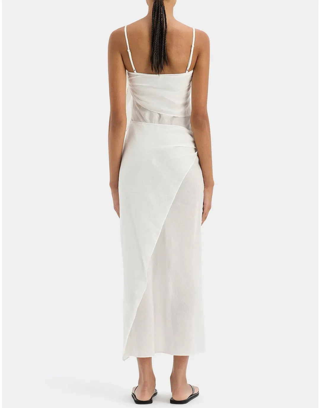 SIR Rosalia Wrap midi dress Ivory for rent on The Volte - main image