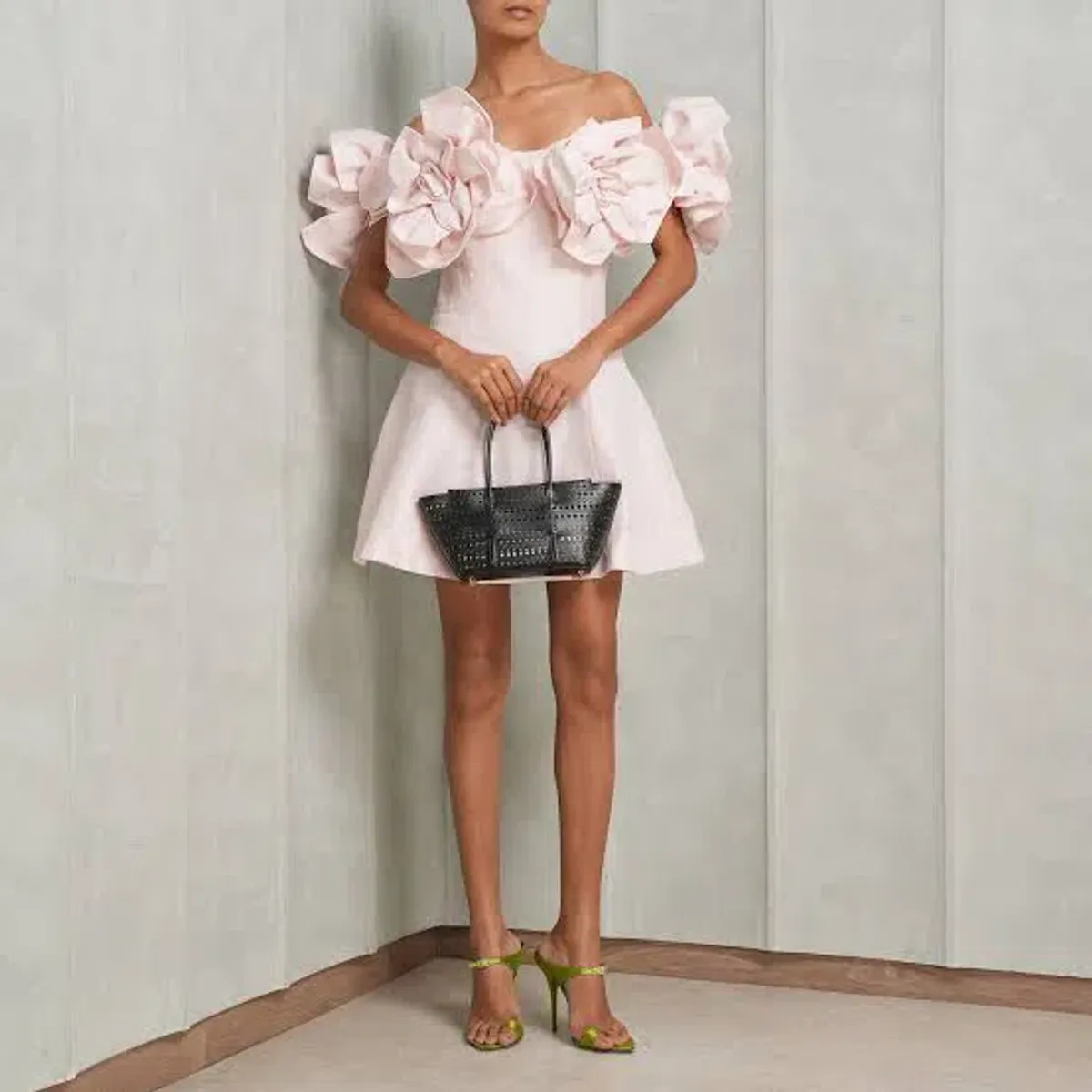 Aje Etta Mini Dress in Pastel Pink Size AU 12 - Image 4