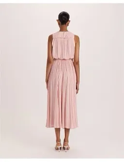 Saba Lillian Pleated Midi Dress Rose Size 12 for rent on The Volte - image 5