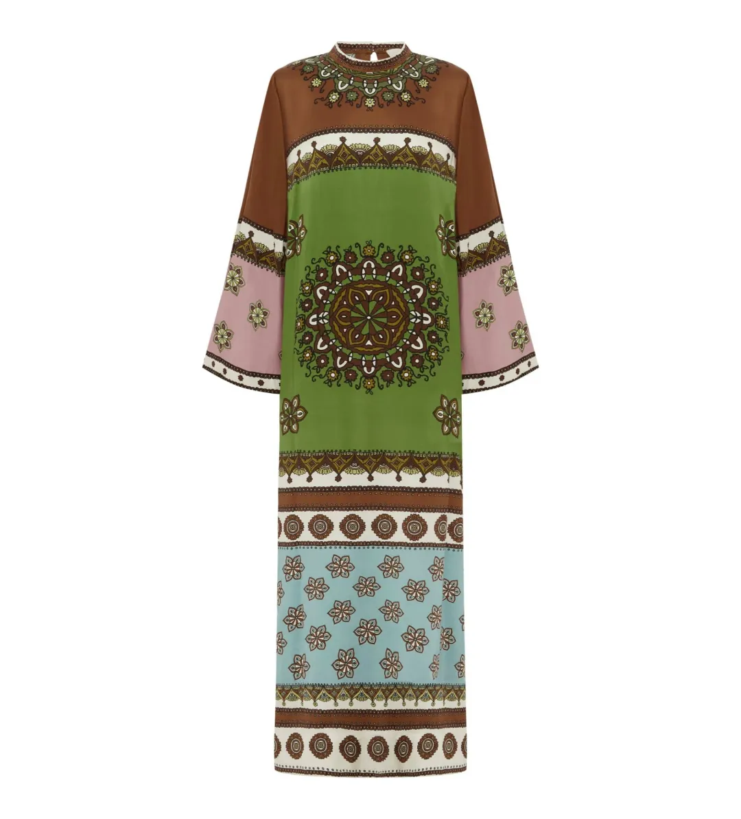Alémais Contina Silk Midi Dress Multi Size 4 for rent on The Volte - main image