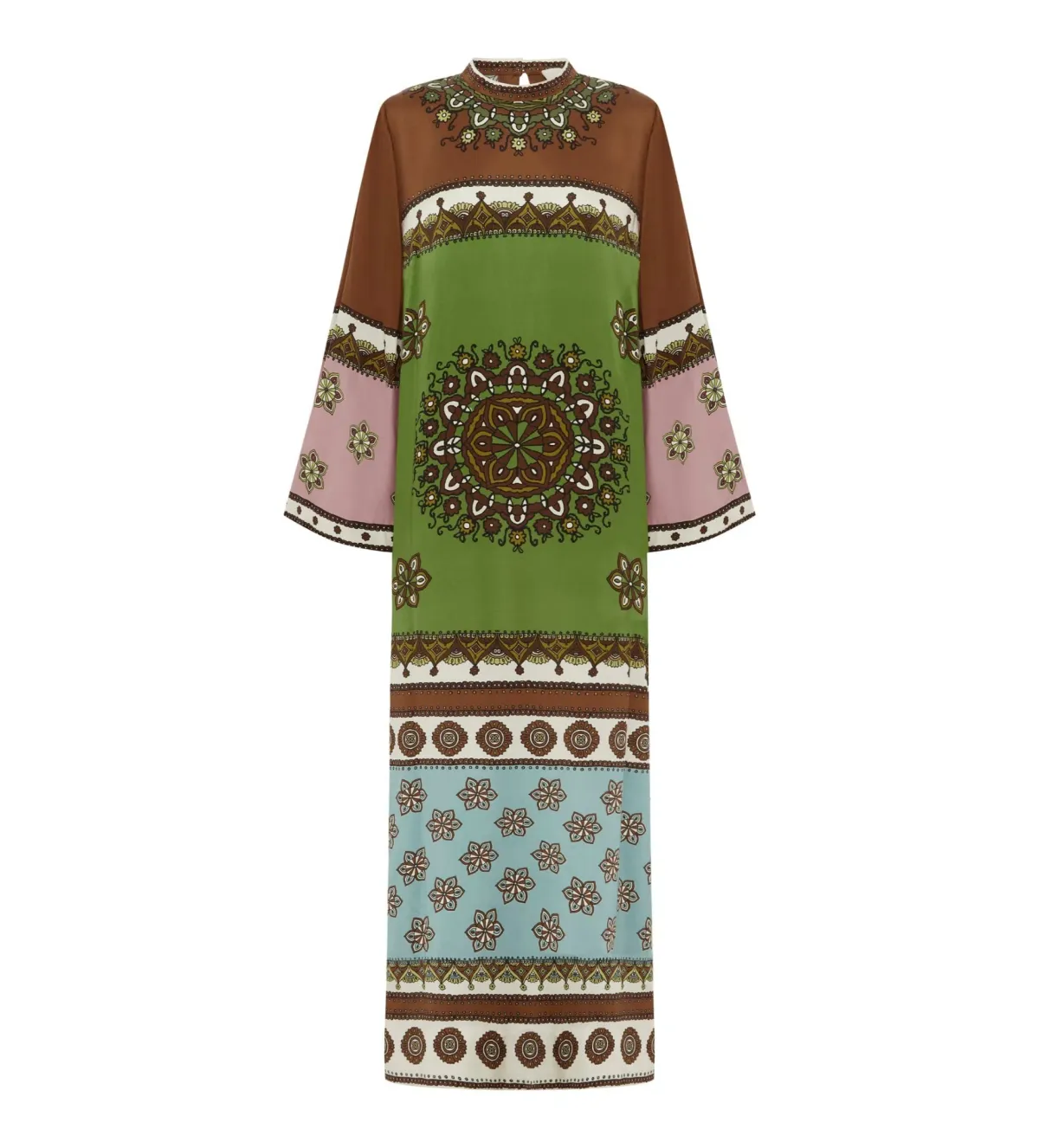 Alémais Contina Silk Midi Dress Multi Size 10 - Image 2