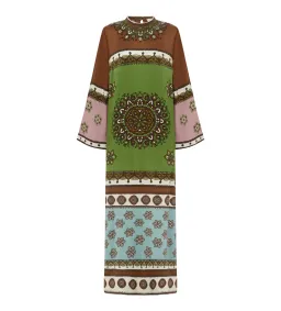 Alémais Contina Silk Midi Dress Multi Size 16 for rent on The Volte - image 2