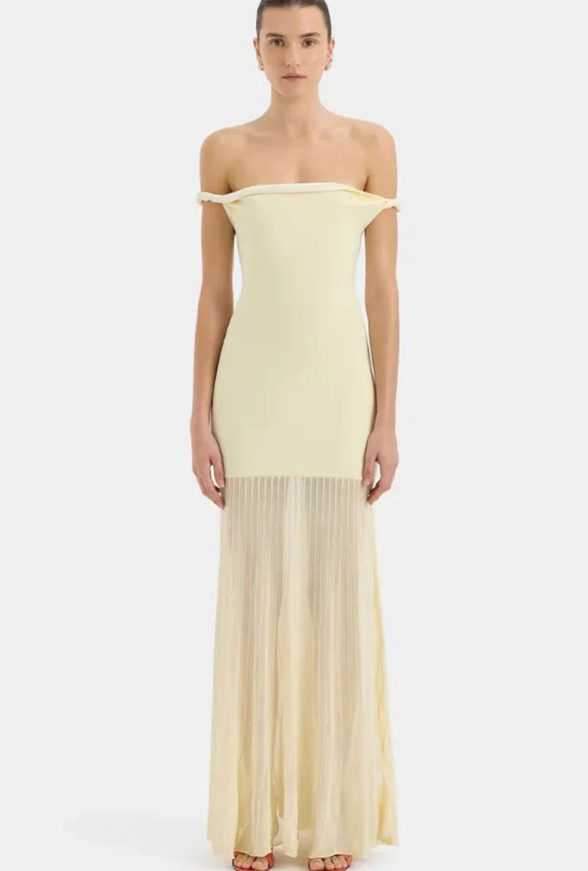 Sir Elia Off Shoulder Twist Dress in Lemon Sorbet Size 2/10 - Image 1