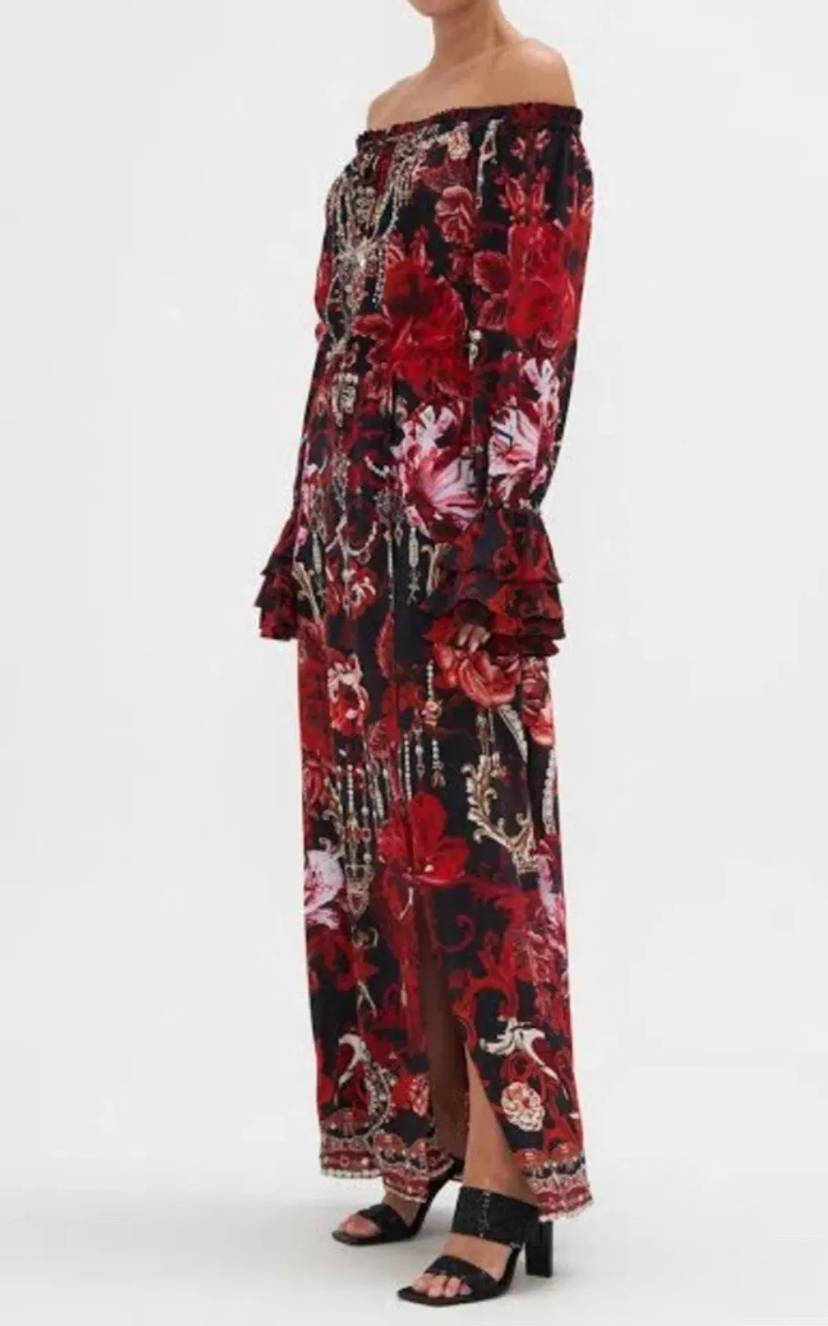Camilla Drop Shoulder Split Dress Sisterhood Of The Rose Size S (10) - Image 2