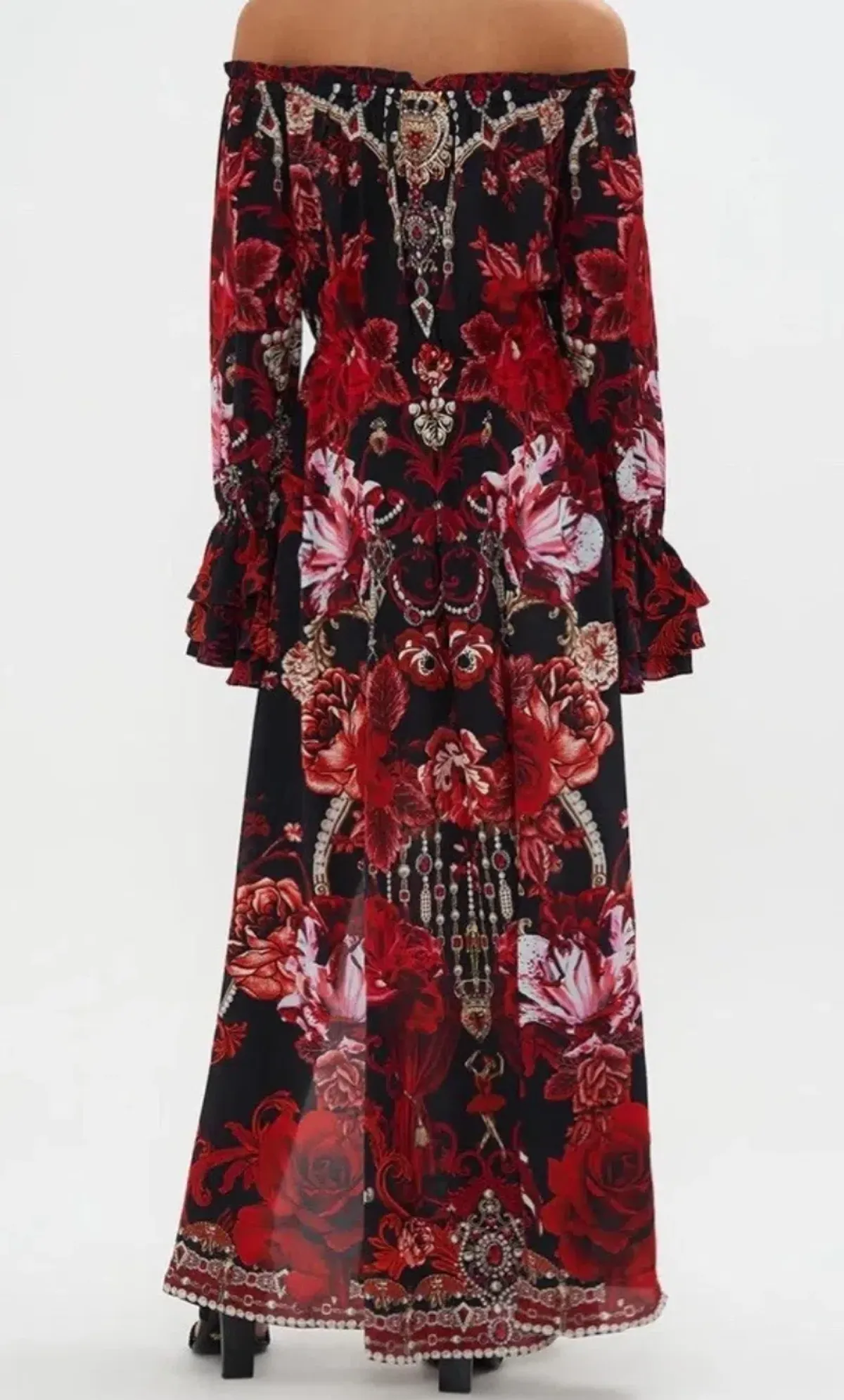 Camilla Drop Shoulder Split Dress Sisterhood Of The Rose Size S (10) - Image 3