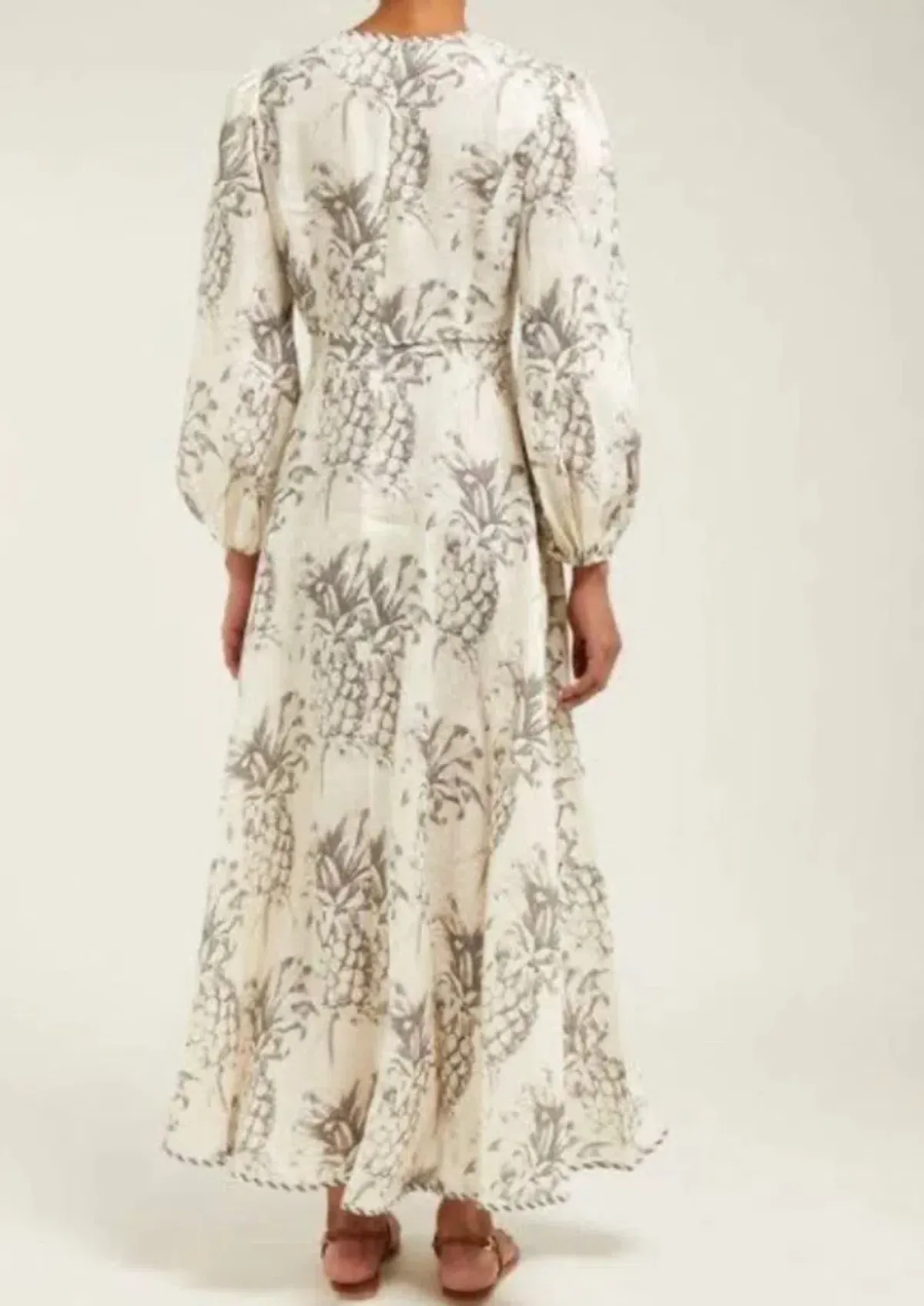 Zimmermann Wayfarer Plunge Neck Maxi Dress Size 1 (10) - Image 3