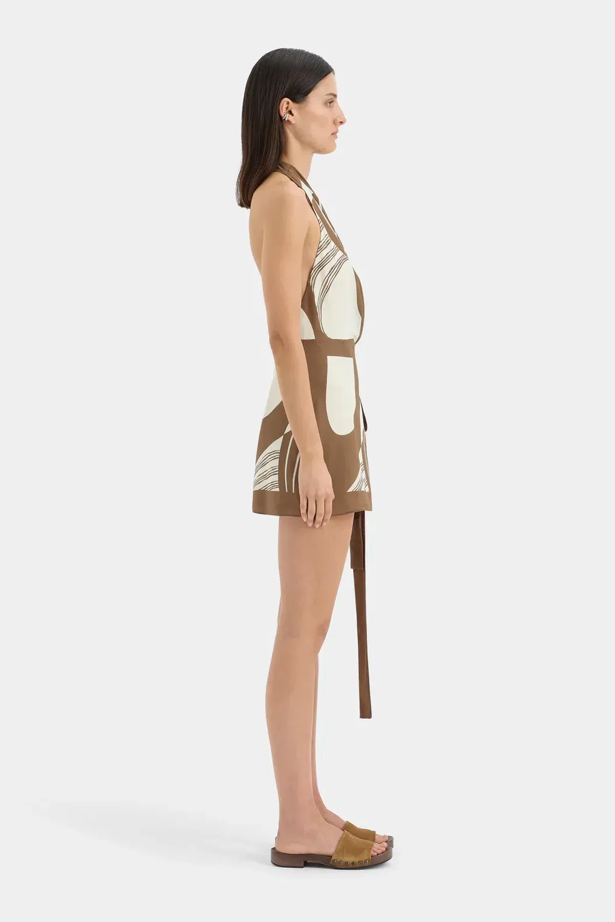 ALMARA WRAP HALTER MINI DRESS / SIZE 8 - Image 4