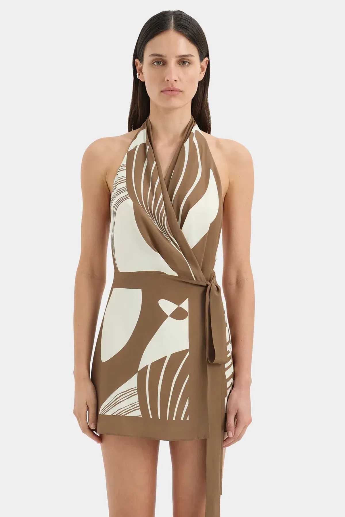 ALMARA WRAP HALTER MINI DRESS / SIZE 8 - Image 6