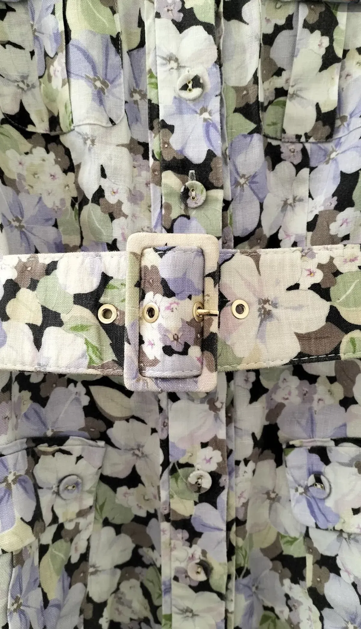 Zimmermann Ninety Six Shirt Dress Pansy prints Size 0 AU8 US 4 IT 40 FR 36 - Image 12