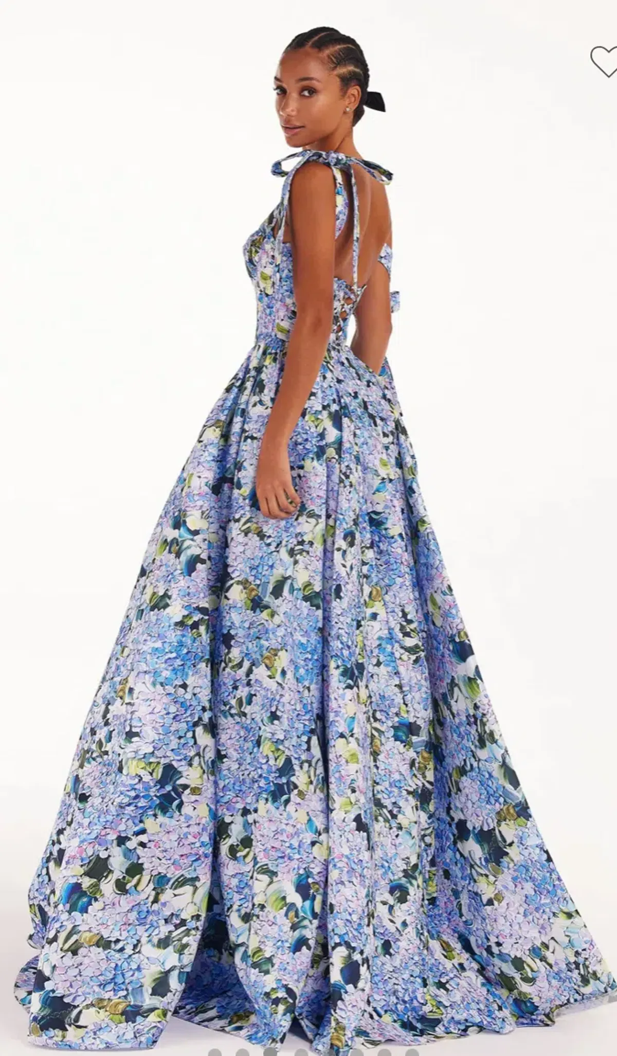 Milla Blue Hydrangea Strapped Maxi Dress size 10/M - Image 5