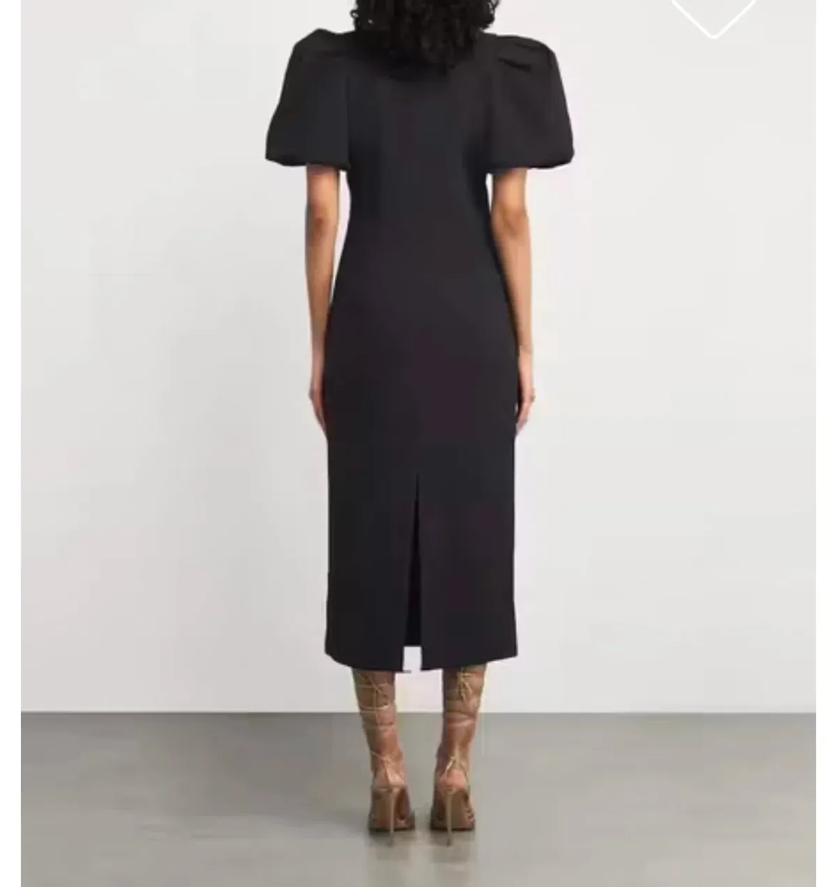 REBECCA VALLANCE ROSETTA MIDI DRESS BLACK SIZE AU 8 - Image 2