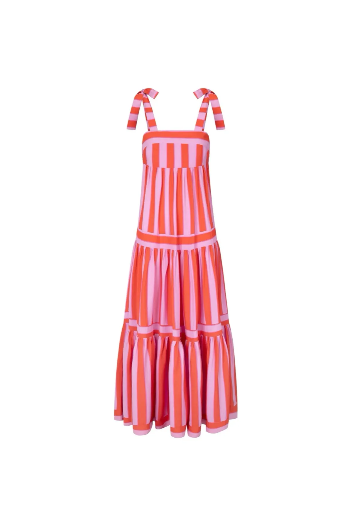 Mister Zimi Bella Maxi Dress Pink Red Stripe Size 12 L Large Gelato - Image 3