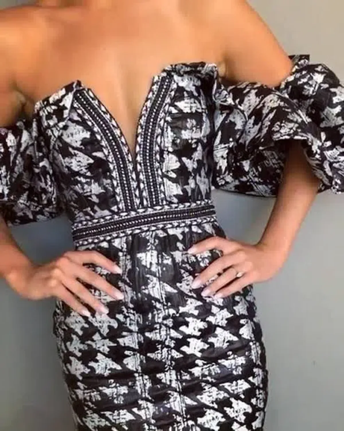 Eliya The Label Retribution Houndstooth Dress Size S Small 8 - Image 6