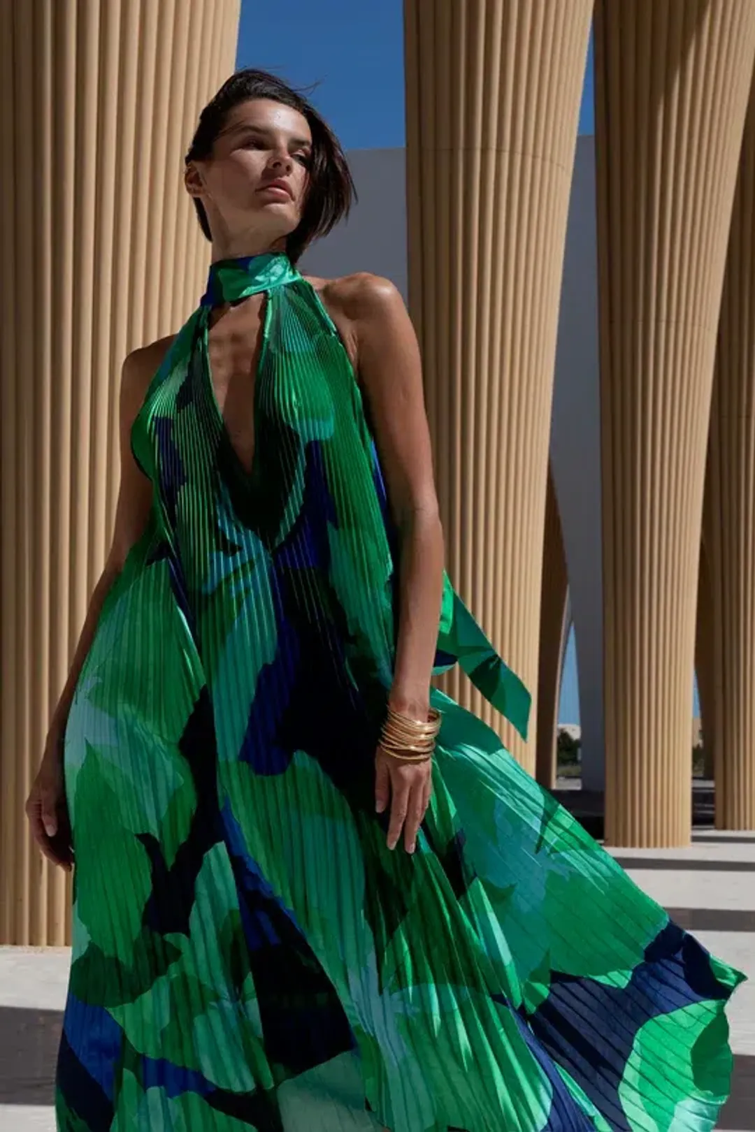 L'idee Opera Gown in Capri Green Size 12 for rent on The Volte - main image