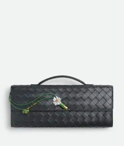Bottega Andiamo Clutch with daisy flower closure for rent on The Volte - image 1
