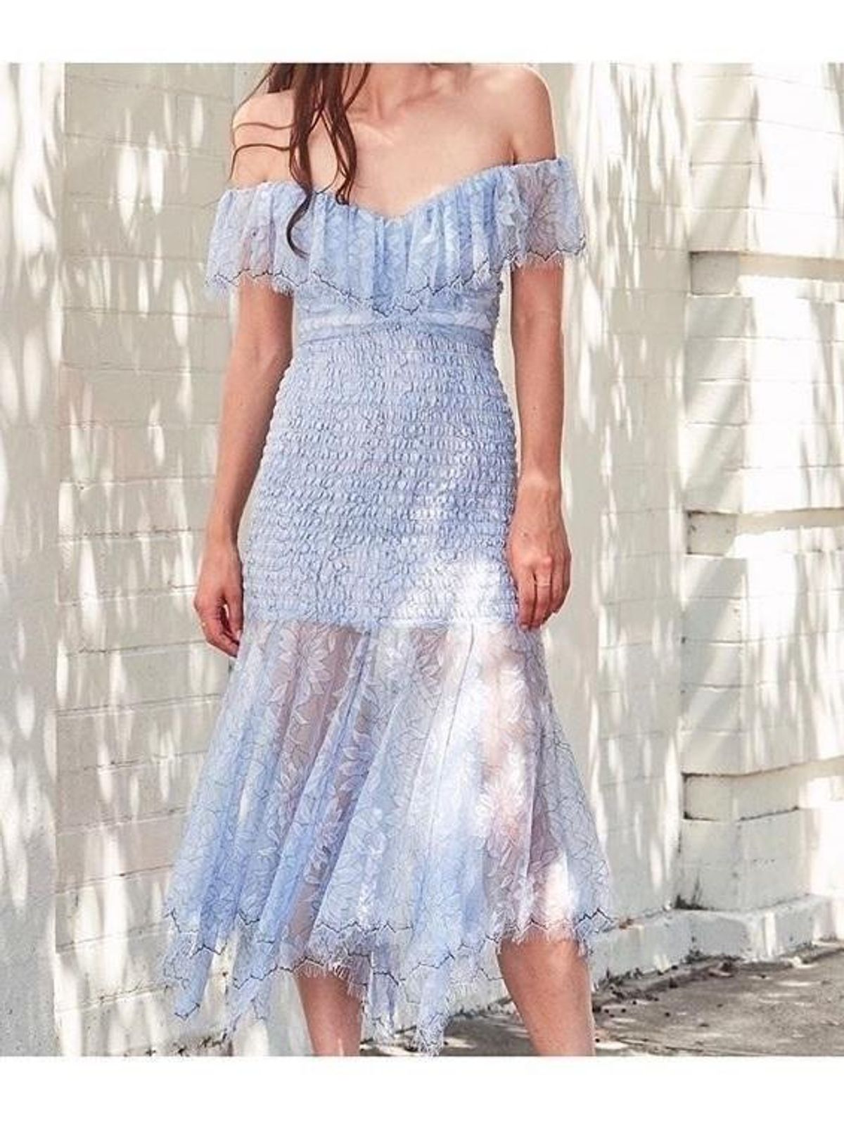 Alice McCall Lotus Gown Periwinkle Blue Size 6 for rent on The Volte - main image