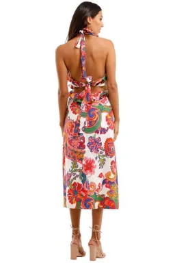 Zimmermann Lovestruck midi tie back paisley for rent on The Volte - image 2