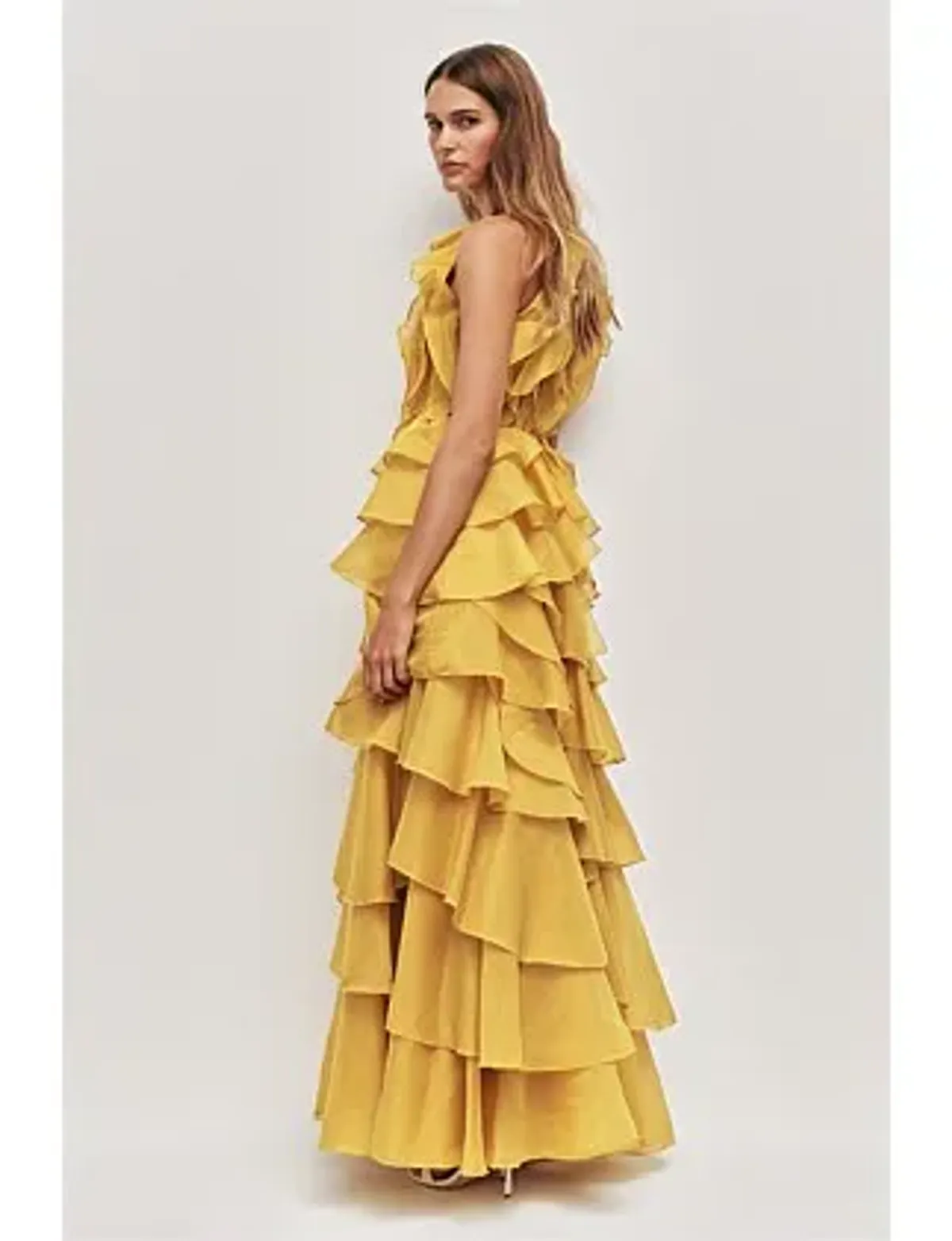 Aje Cleo Gown Chartreuse Size 10 - Image 5
