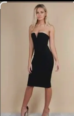 Zachary bla k strapless minidress for rent on The Volte - image 1