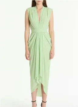 Carla Zampatti Peridot Waterfall Dress Size 10 for rent on The Volte - image 1