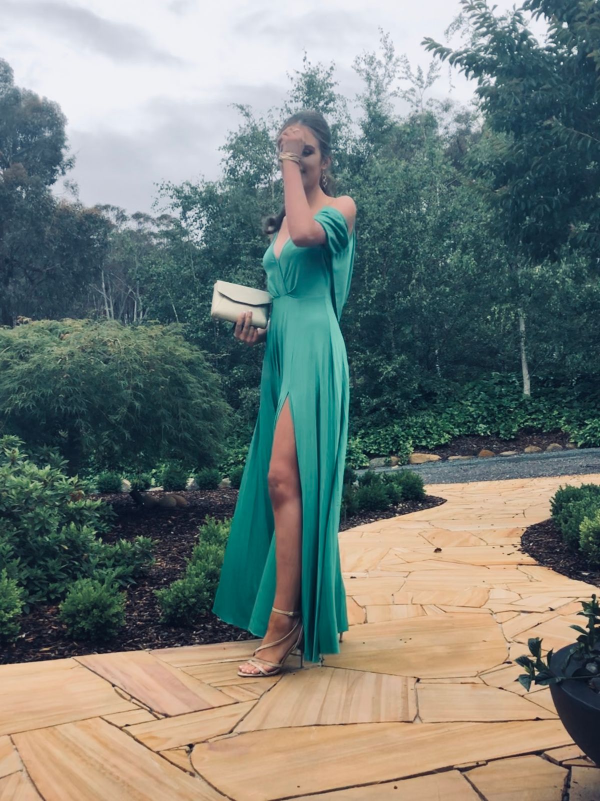 Green Formal Dress size 8 - Image 2