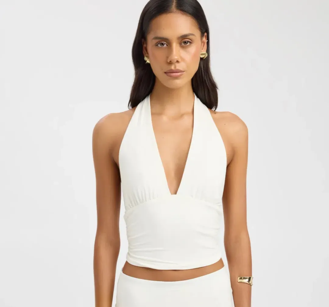 Kookai Zali Skirt & Leni Top in Coconut Milk size 6 for rent on The Volte - main image