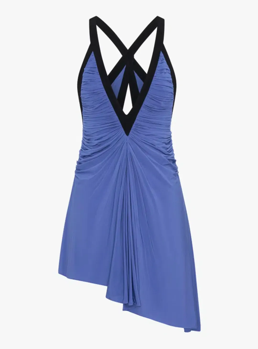 CHRISTOPHER ESBER V-NECK MINI DRESS IN BLUE SIZE 8 for rent on The Volte - main image
