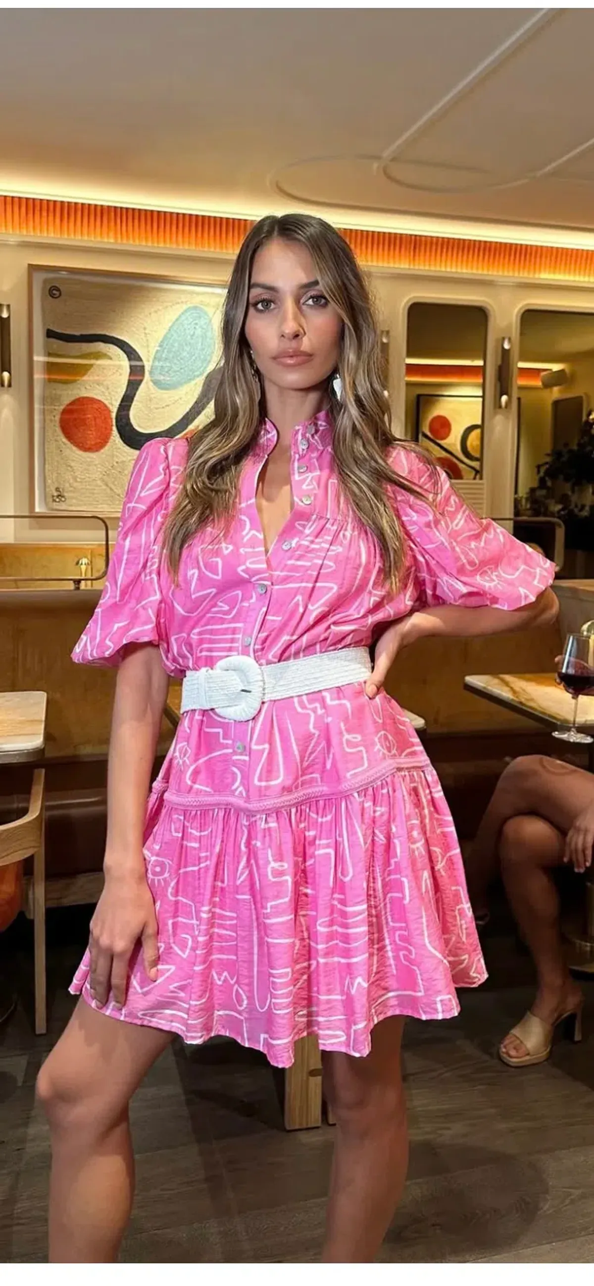 Sheike Optical Illusions Mini Dress Size 8 - Image 1
