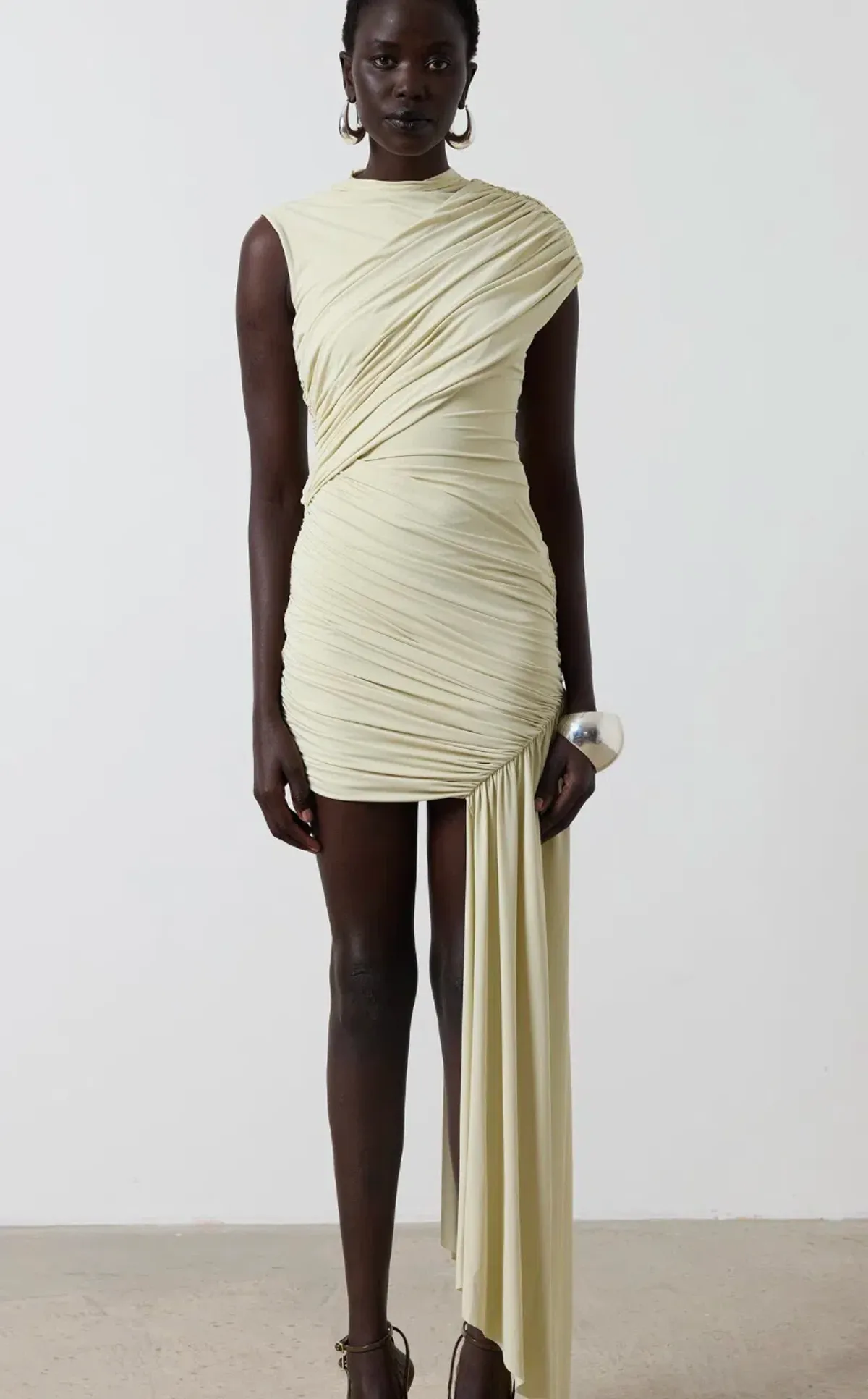 DE LA VALI RAVENNA MINI DRESS IN BUTTERCREAM SPANDEX JERSEY AU 6 - Image 1
