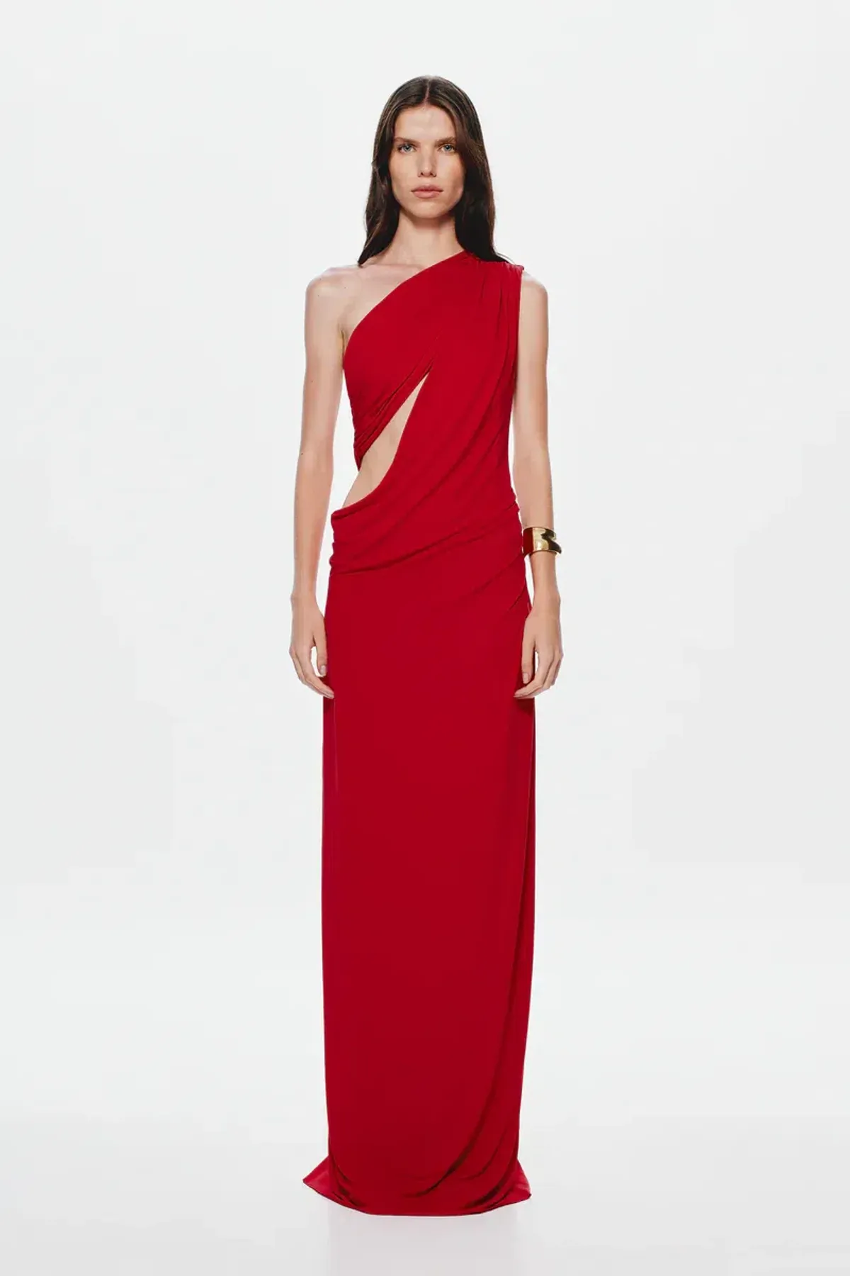 MISHA THE SOLSTICE CUPRO DRESS in CHERRY RED SIZE XS / 6 - 8 - Image 9